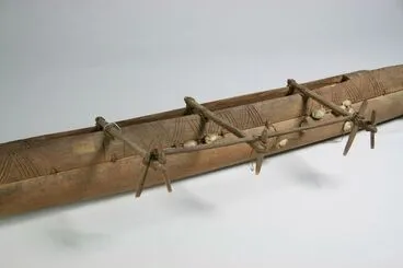 Vaka (canoe) A'ua'u  Collections Online - Museum of New Zealand