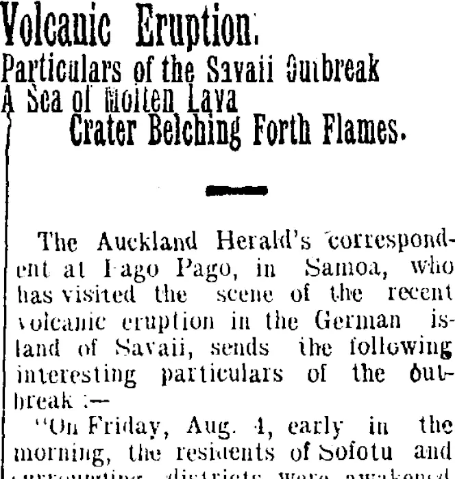 Volcanic Eruption. (Taranaki Daily Ne... | Items | National Library of ...
