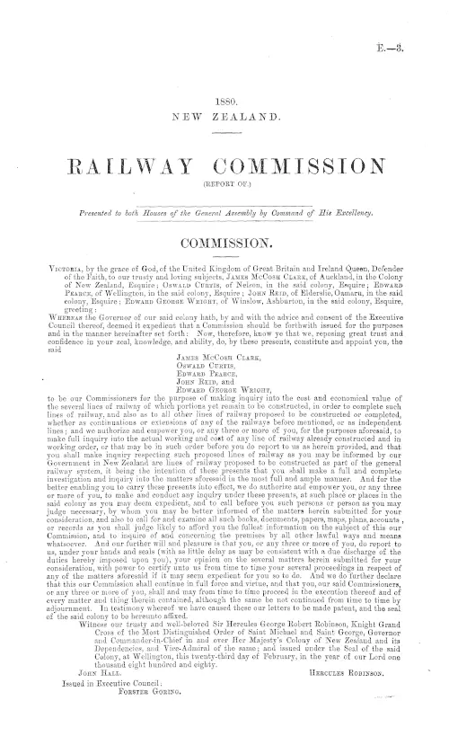 RAILWAY COMMISSION (REPORT OF.)