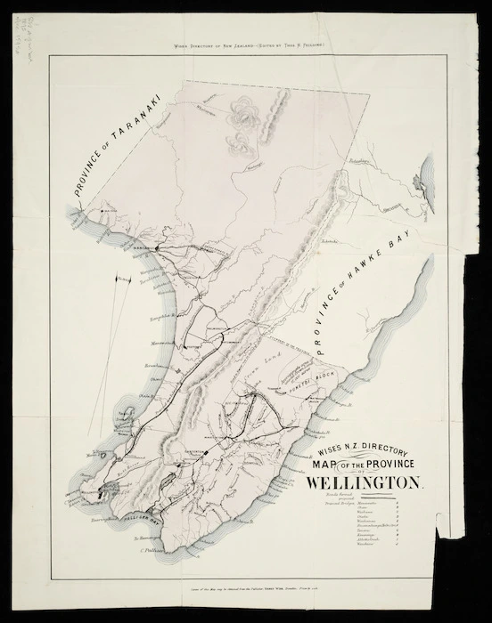 Wise's N.Z. directory map of the province of Wellington [cartographic material].