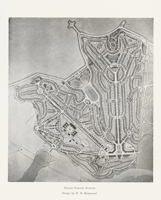 Orakei garden suburb [cartographic material] / design by R.B. Hammond.