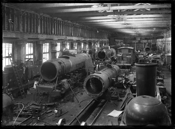 The erecting shop at Hillside railway workshops