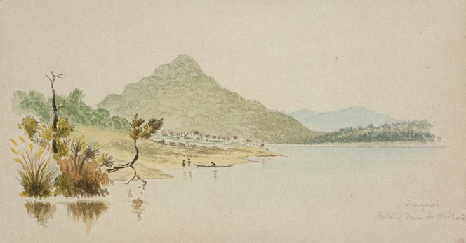 Hamley, Joseph Osbertus 1820-1911 :Taupiri, looking down the Waikato [March 1864]