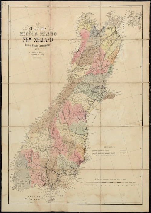 Map of the North Island, New Zealand [cartographic material] ; Map of the Middle Island, New Zealand / drawn by A. Koch.