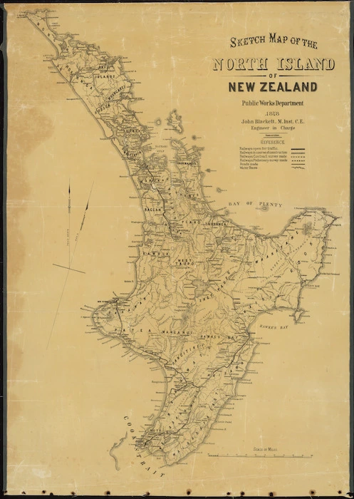 Sketch map of the North Island, New Zealand [cartographic material] ; Sketch map of the Middle Island of New Zealand / drawn by A. Koch.