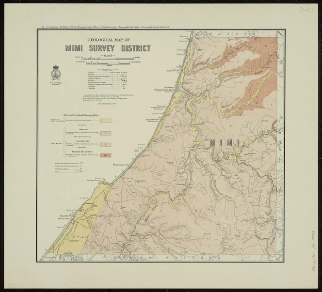 Geological map of Mimi survey district [cartographic material] / drawn by G.E. Harris.
