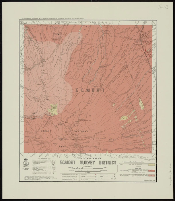 Geological map of Egmont Survey District [cartographic material] / drawn by G.E. Harris.
