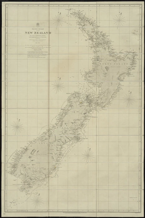 New Zealand [cartographic material] : from surveys in H.M.S. Acheron & Pandora 1848-1855.