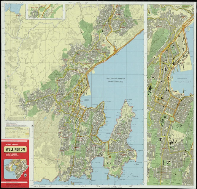 Street map of Wellington, scale 1:20 000 (1 cm to 200 metres) [cartographic material].