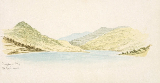 Hamley, Joseph Osbertus, 1820-1911 :Taupiri from the Coal mines [1864]