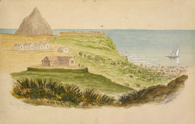 Hamley, Joseph Osbertus, 1820-1911 :Marsland Hill, Taranaki [New Plymouth, 22 June 1864]