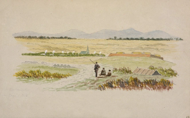Hamley, Joseph Osbertus, 1820-1911 :Te Awamutu from Picquet Hill [1864]