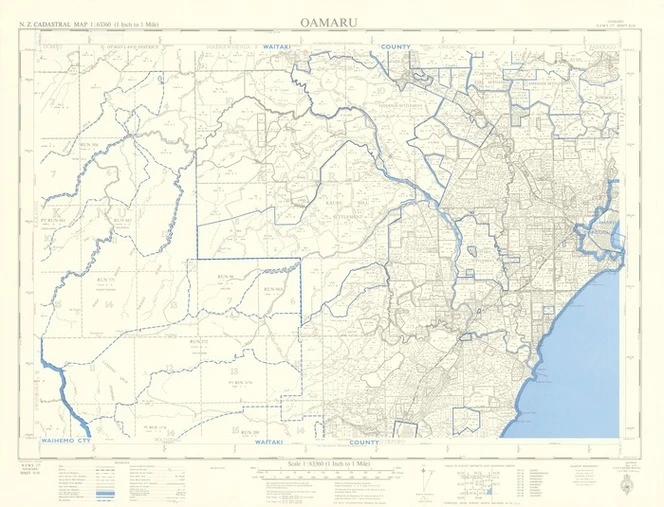 Oamaru [cartographic material] / prepared by M.J. Brown.