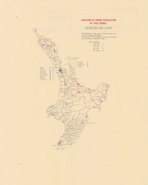 Location Of Maori Population At 1956 Items National Library Of New Zealand National Library Of New Zealand
