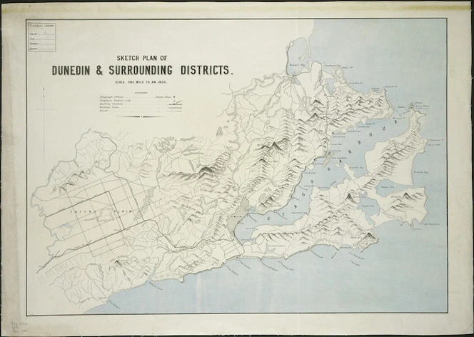Sketch plan of Dunedin & surrounding districts [cartographic material] / G.P.W..