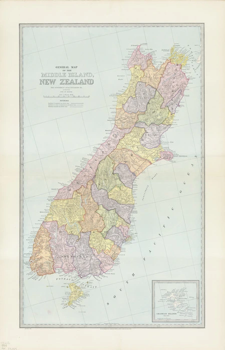General map of the Middle Island, New Zealand [cartographic material] / Alex. J. Scally del.