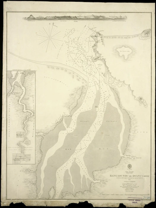 Rangaounou [i.e. Rangaunu] or Awanui River [cartographic material] / surveyed by Comr. B. Drury ... [et al.] ; engraved by J.&C. Walker.