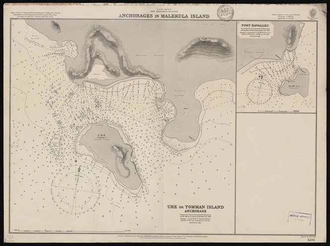 Anchorages in Malekula Island [cartographic material] / engraved by Edw. Weller.