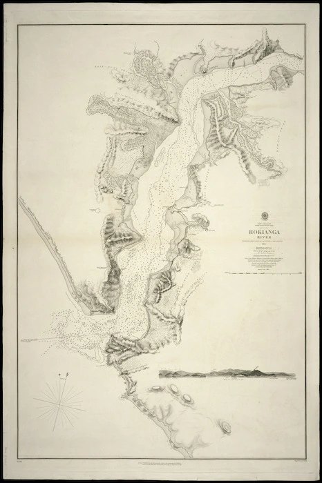 Hokianga River [cartographic material] / surveyed by Commr. B Drury and the officers of H.M.S. Pandora, 1851 ; engraved by J. & C. Walker.