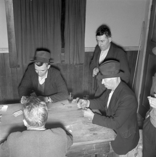 Miners in Millerton playing a game of "Forty fives"