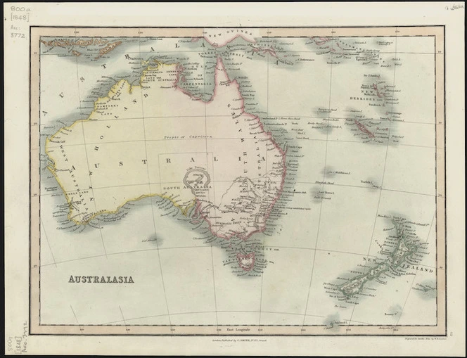 Australasia [cartographic material] / engraved for Smiths Atlas by W.R. Gardner.