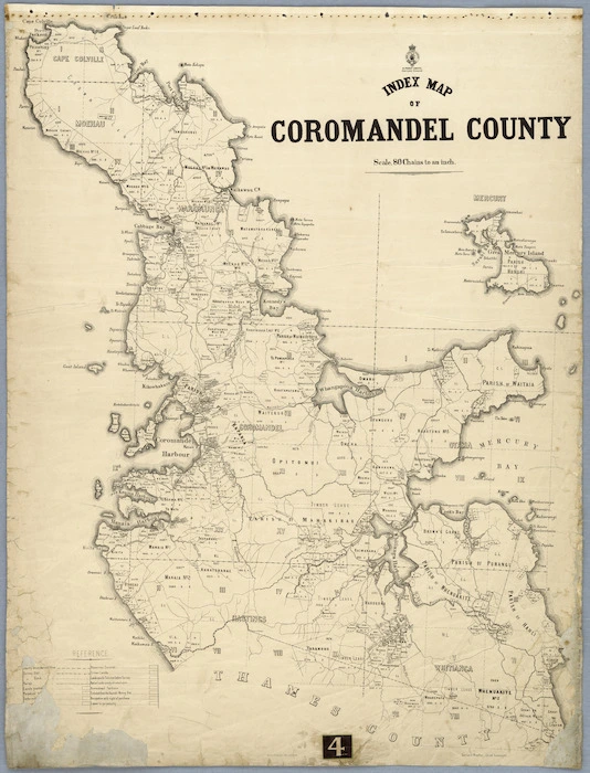Index map of Coromandel County [cartographic material] / Gerhard Mueller, Chief Surveyor.