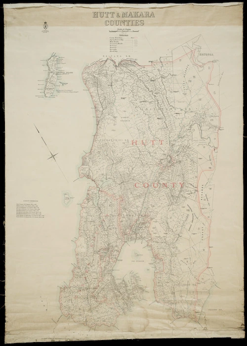 Hutt & Makara counties [cartographic material] / drawn by A.G. Watt, 1917.