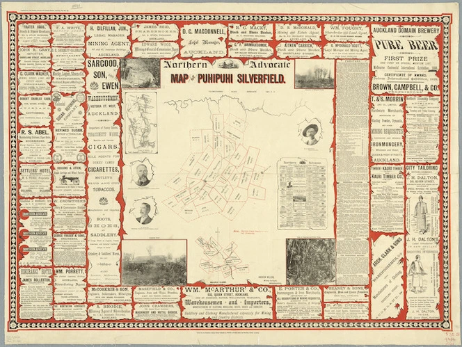 Map of Puhipuhi silverfield [cartographic material] / [surveyed by] Andrew Wilson, mining surveyor.