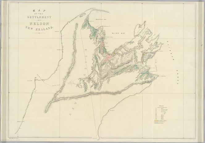 Map of the settlement of Nelson, New Zealand [cartographic material].