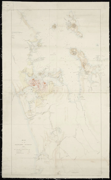 Map of the Auckland district, 1852 [cartographic material].