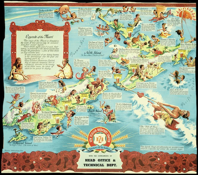 Legends of the Māori [cartographic material].