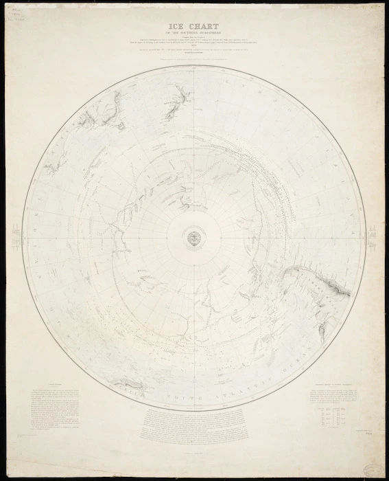 Ice chart of the Southern hemisphere [cartographic material] / drawn by R.C. Harrington, Hyd. Off.