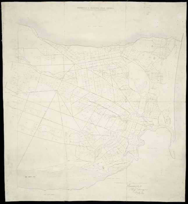 Mandeville & Rangiora Road District [cartographic material] / Thomas Cass, chief surveyor.