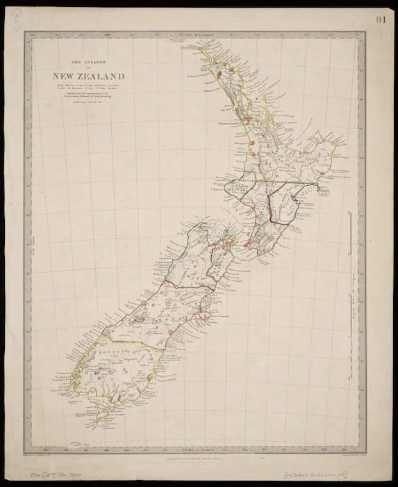 The islands of New Zealand [cartographic material] / published under the superintendence of the Society for Useful Knowledge ; engraved by J. & C. Walker.