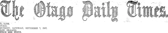 Masthead (Otago Daily Times 7-9-1907)