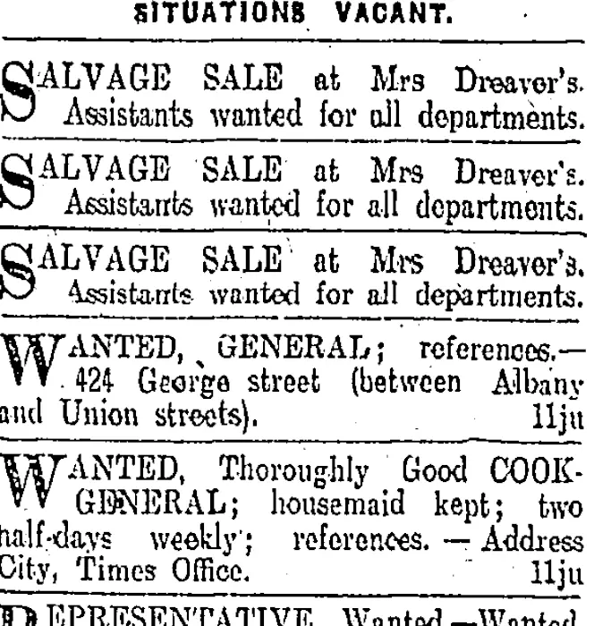 Page 1 Advertisements Column 5 (Otago Daily Times 11-6-1910)