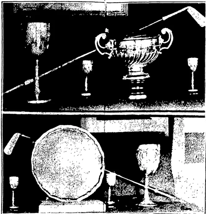 SOME OF THE TROPHIES INSIDE THE WELLINGTON CLUB HOUSE (Otago Witness, 02 September 1903)