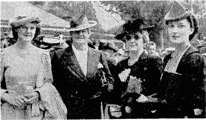 Visitors to the races at Trentham last Saturday. They will not find conditions as pleasant today. (Evening Post, 22 January 1944)