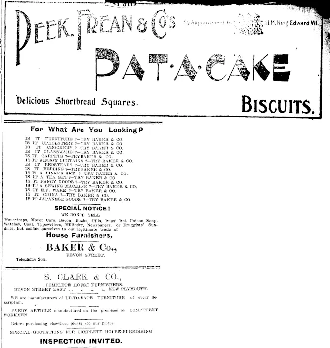 Page 4 Advertisements Column 6 (Taranaki Daily News 4-1-1905)