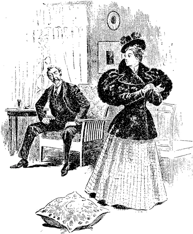 Husband���Do you think it saves you anything to have a running accouut at the draper's ?  Wive���I know it does. You can't imagine the amount of time it saves me. Why, I never have to stop to a3k the price of anything I wish to purchase! (Observer, 30 May 1896)