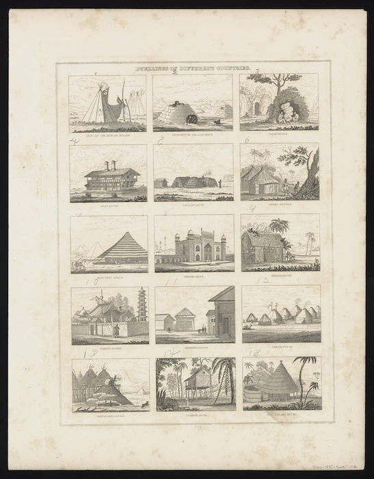 Bradford, Thomas Gamaliel, 1802-1887 :Dwellings of different countries. [Plate] 148. [Boston, American Stationers' Company, 1835].