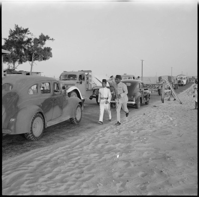 Official cars for tour by Prime Minister Peter Fraser, Egypt