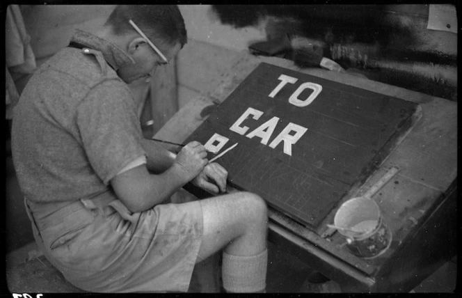 Sign writer at work, Egypt