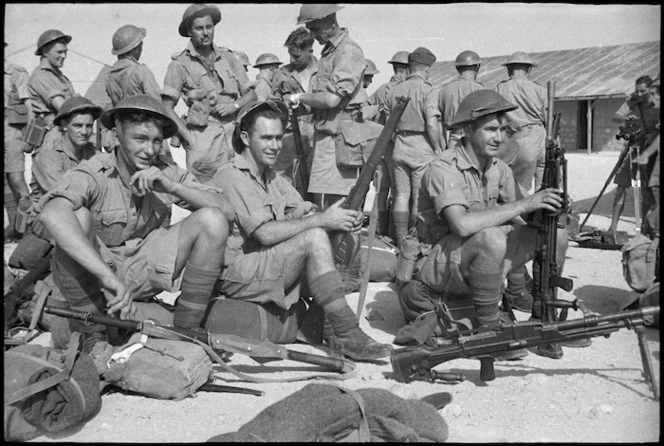 Troops after arrival in Egypt from Greece