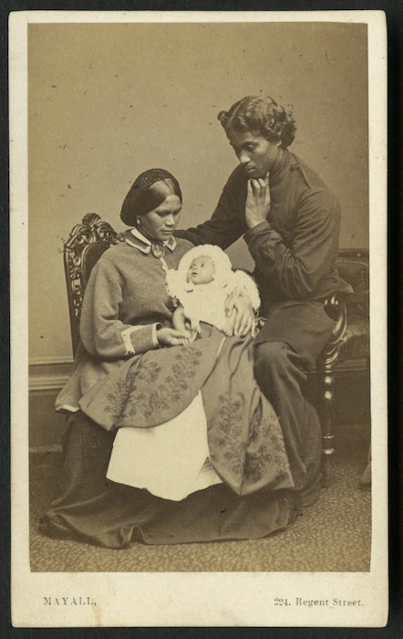 Mayall, John Jabez (London) fl 1810-1901 : Hare Pomare and child Victor Albert Pomare