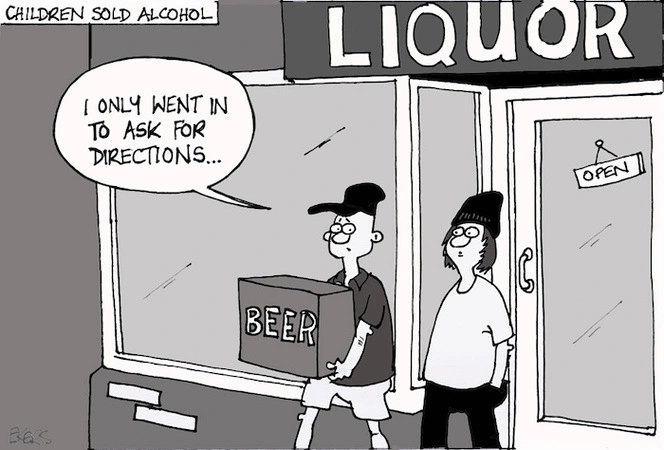 Children sold alcohol. "I only went in to ask for directions..." 6 March 2009