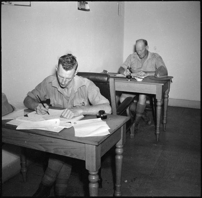 Writing room at the NZ Forces Club, Cairo