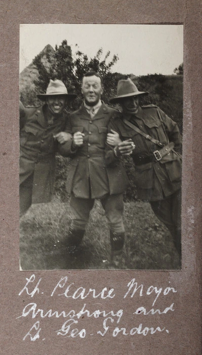 Lieutenant Pearce, Major Armstrong and Lieutenant Gordon