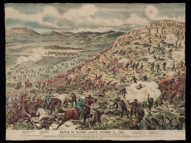 Artist unknown :Battle of Elands Laagte, October 21, 1899. G W Bacon & Co Ltd, London [1899?]