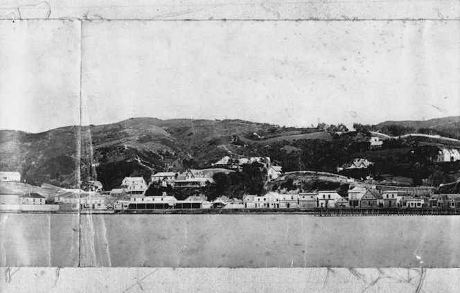 Part of a panorama of the Wellington City shoreline